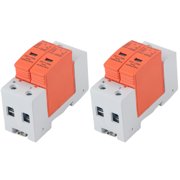 AC Photovoltaic Surge Protector, 2Pcs AC 420V 2P Surge Protector SPD Surge Protective Devices AC Arrester Protector Home Circuit, Surge Protectors