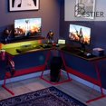 thumbnail image 1 of Bestier 55 inch L-Shaped Gaming Computer Desk with Monitor Stand Home Office Corner Desk, 1 of 5