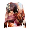thumbnail image 4 of CEHVOM Hauts Amples à Col Rond pour Femmes T-Shirts Imprimés Décontractés Blouse à Manches Longues en Solde, 4 of 5