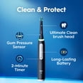 thumbnail image 2 of Oral-B Rechargeable Electric Toothbrush, iO3 Clean & Protect, 3 Cleaning Modes, Visual Pressure Sensor to Protect Gums, Travel Case, Blue, 2 of 19