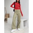 thumbnail image 4 of ORUYROP Womens Long Sleeve Fall Fashion 2023 Crop Tops Basic Layering Workout Slim Fitted T Shirts Y2K Tops, 4 of 5