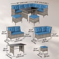 thumbnail image 3 of Outsunny 6 Pieces Patio Dining Set Wicker Outdoor Furniture Set, 3 of 10