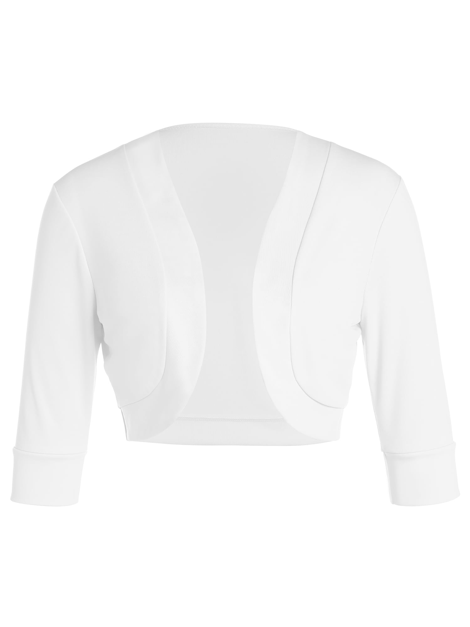Gupgi Women Shrug Cardigan Open Front Solid Color Bolero Jacket Cropped Coat
