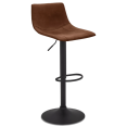 thumbnail image 1 of Bouclair Tabouret de Bar Réglable en Similicuir Texturé Rouille et Métal, 1 of 10