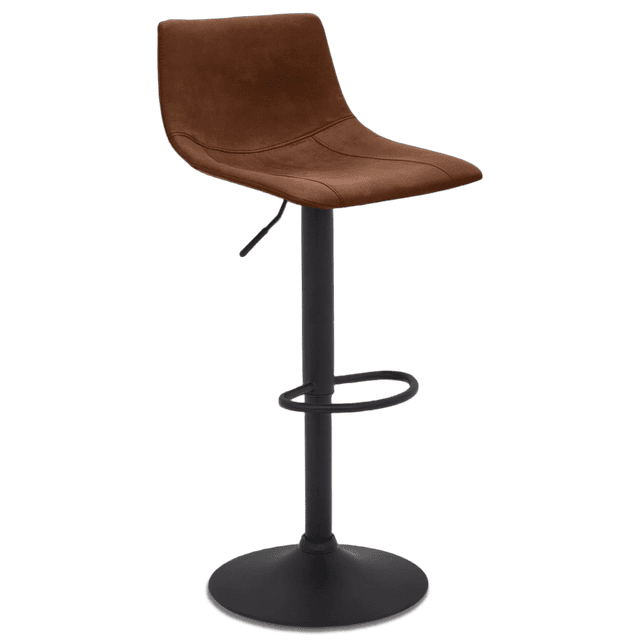 Bouclair Tabouret de Bar Réglable en Similicuir Texturé Rouille et Métal