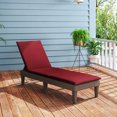 thumbnail image 2 of Costway Patio Lounge Chair Recliner Chair with 3-Position Adjustable Backrest & Cushion Red, 2 of 8