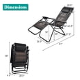thumbnail image 2 of Costway Patio Rattan Zero Gravity Lounge Chair Folding Recliner W/Headrest Mix Brown, 2 of 9