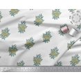 thumbnail image 3 of Soimoi Rayon Fabric Leaves & Floral Block Printed Fabric 1 Yard 56 Inch Wide, 3 of 3