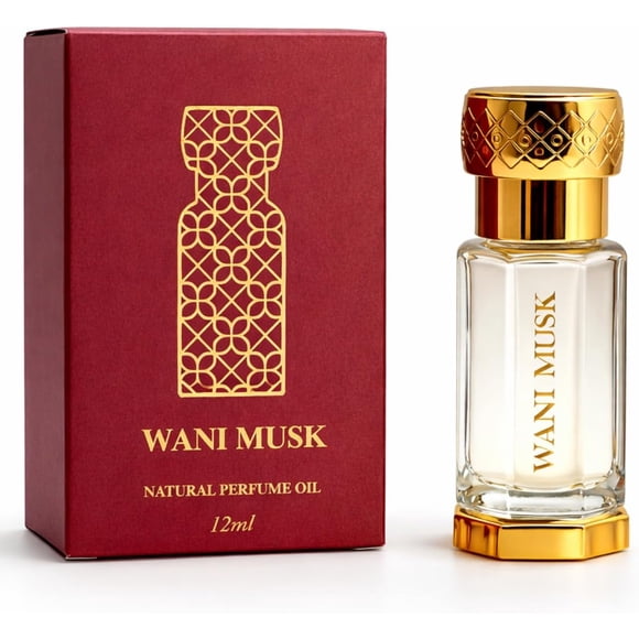 WANI Musk Exotic Arabic Perfume Oil – Musk Perfume & Floral Perfume Oil – Non-Alcoholic Attar Perfume with Natural Fragrance – Pure, Long-Lasting Perfume for Women & Men – 12ml