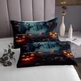 thumbnail image 3 of Erosebridal Gothic Jungle Neon Pumpkin Bedspread Coverlet Set Twin Size, 3 of 6