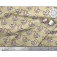 thumbnail image 3 of Soimoi Rayon Fabric Feather,Branch & Sloth Cartoon Print Fabric by The Yard 42 Inch Wide, 3 of 3