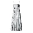 thumbnail image 4 of HKEJIAOI Robes de Cocktail Offres Liquidation Cadeau de la Saint-Valentin Femmes Teinture sur Nœuds Plage Chandail Maxi Boho Robe d'Été Dames Ample Longue Robe Nuisette Noir, 4 of 5