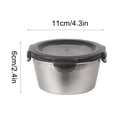 thumbnail image 1 of EGNMCR Pasta Bowls Stainless Steel Mixing Bowl Food Storage For Household Refrigerators And Kitchens Non Fresh-keeping Box Circular With Lid Reusable rice bowl, 1 of 2