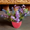 thumbnail image 2 of 3.94 Inch Small Flower Pots Plastic Planters - 3D Textured Outdoor Indoor Garden Pots with Drain Holes - Weather-Resistant Lightweight Plant Containers for Porch Patio Deck Windowsill Decor, 2 of 5