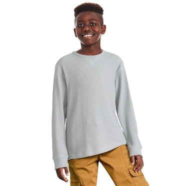 George Boys' Long-Sleeve Waffle Knit T-Shirt