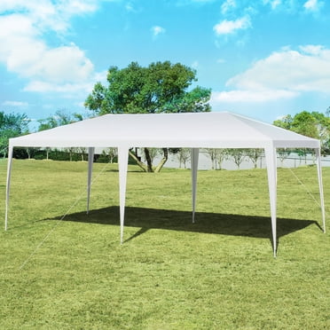 Costway Pavillon de Fête et de Mariage Extérieur 10 Pieds X 20 Pieds, Auvent Robuste