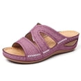 thumbnail image 2 of Dvkptbk Sandales Femmes Sandales Multicolores Brodées pour Femmes avec Semelle Compensée à Bout Ouvert Chaussures à Plateforme Chaussures pour Femmes, 2 of 3
