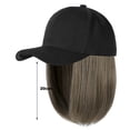 thumbnail image 2 of EGNMCR Wigs Human Hair Straight Short Bob Wig Baseball Wig Baseball Cap Hair Wig Hats With Hair Baseball Cap With Hair Extensions For Women Straight Short Bob Wig the bands, 2 of 2