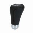 thumbnail image 3 of Car manual shift knob gear lever black leather red stitching 6 speed universal, 3 of 8