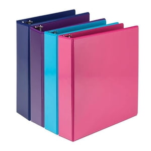 Samsill MP46469 2 in. Durable View 3 Ring Binder D Ring Binder, Assorted Color
