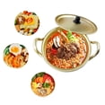 thumbnail image 3 of Pot Rond de Soupe Coréenne Shin Nouilles Tirées à la Main Ramyun Jjigae Pot de Kimchi avec Couvercle - Or, 22 cm, 3 of 8