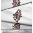 thumbnail image 3 of Soimoi Modal Satin Fabric Leaves & Floral Block Print Fabric by The Yard 42 Inch Wide, 3 of 3