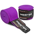 thumbnail image 1 of Meister Adult 180" Semi-Elastic Hand Wraps for MMA & Boxing (Pair) - Purple, 1 of 3