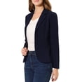 thumbnail image 4 of INSPIRE CHIC Blazer de Tailleur Extensible pour Femme à Col à Revers pour le Travail Bleu Marine P, 4 of 6