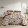 thumbnail image 4 of Regency Heights Queen Size Comforter Set, 9-Piece Bed in a Bag Queen, Red Bedding Comforter Set with Comforter, Flat Sheets, Fitted Sheets with Side Pockets, 4 of 7