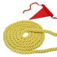 thumbnail image 1 of Unique Bargains 39 Feet Tug of War Rope for Adults Teen 3-Strand Natural Twisted Cotton Rope with Flag Yellow, 1 of 7
