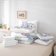 thumbnail image 4 of Hippo 7 Piece Comforter Set Full Bed In A Bag,Cartoon Animal Bedding Sets Garden Flower Sheet Set With Comforter,Cute Wildlife Bed Set, 4 of 5