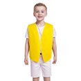 thumbnail image 2 of TOPTIE Kid Volunteer No-Button Child Vest Waistcoat Party Vests 5 Packs-Yellow-L, 2 of 5