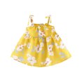 thumbnail image 4 of Vêtements d'Été pour Bébés Filles, Tout-Petits, Mignon, Sans Manches, Robes à Imprimé Floral, Ensemble avec Chapeau, Robe de Plage pour Enfants, 4 of 6