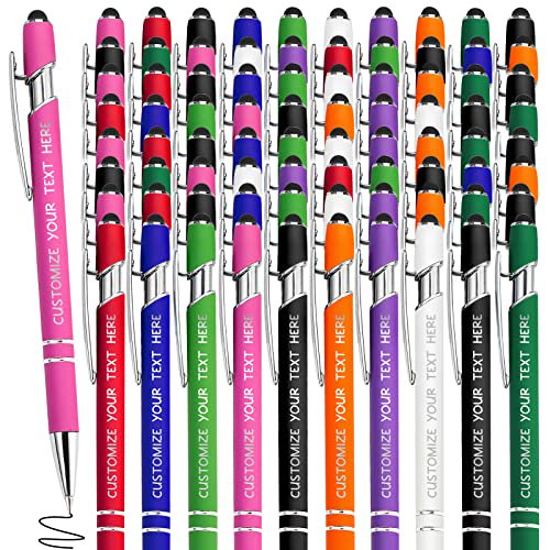 Yananka 156 Pcs Custom Pens with Stylus,Personalized Pens with Free Engraving,Customized Pens with Business Name Text Message for Business,Graduation,Anniversaries(Up to 500pcs)