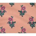thumbnail image 4 of oneOone Cotton Flex Fabric Leaves & Floral Block Printed Fabric 1 Yard 40 Inch Wide, 4 of 5