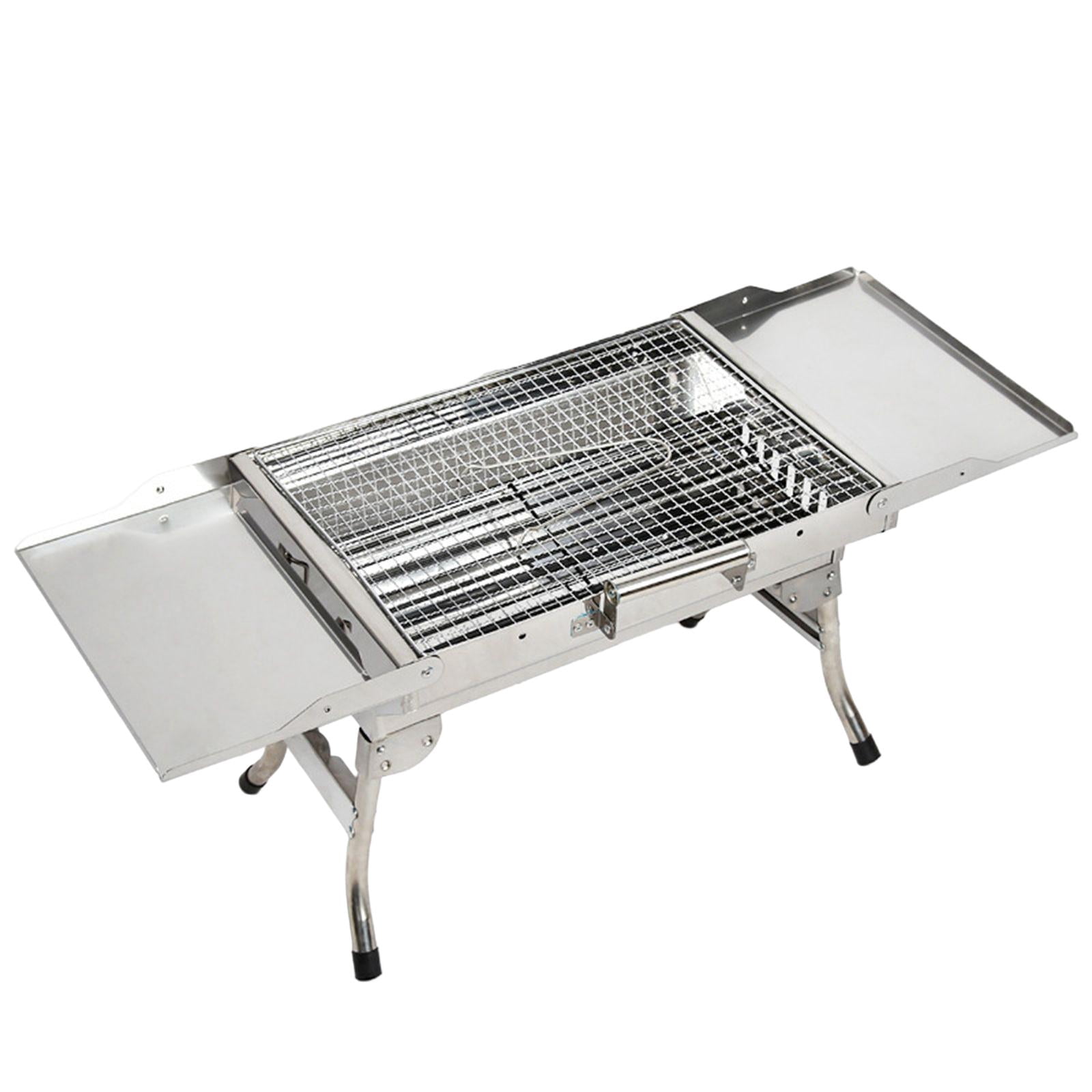 GROWTH TANK Folding BBQ Stove Compact Stainless Steel Barbecue Charcoal Grill Smokers Grill