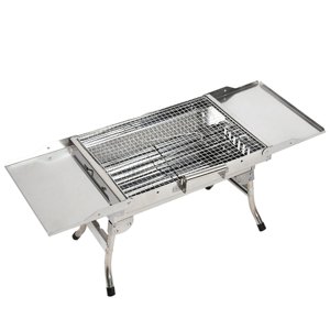 GROWTH TANK Pliage BBQ Poêle Compact en acier inoxydable Barbecue Charcoal Grill Smokers Grill
