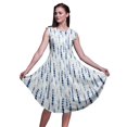 thumbnail image 1 of Bimba Robe Débardeur d'Été Décontractée Sans Manches pour Femmes, Longueur Genou, Imprimé Bleu Shibori - Medium, 1 of 6