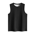 thumbnail image 4 of Mrat Tank Débardeurs Femme Été Décontracté Mode Couleur Unie Ample Col Rond Sans Manches Ajusté Débardeur S-254 Noir TTG, 4 of 4