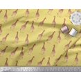 thumbnail image 3 of Soimoi Yellow polyester Crepe Fabric Dot & Giraffe Animal Decor Fabric Printed BTY 42 Inch Wide, 3 of 3