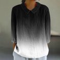 thumbnail image 1 of RXIRUCGD Haut/chemise à Manches 3/4 Imprimé Rétro Décontracté pour Femmes, Gris, Taille : m, 1 of 5