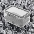 thumbnail image 2 of Grey Functional Ice Tray Fresh-Keeping Box Portable Refrigerator Fresh-Keeping Box Storage Box Kitchen Sealed Box Food Grade Transparent Lunch Box 10X6.85X4.65In Grey, 2 of 3