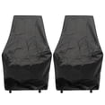 thumbnail image 1 of 2X Waterproof Chair Cover Outdoor High Back Patio Stacking Furniture Protection, 1 of 6