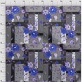 thumbnail image 4 of oneOone Rayon Blue Fabric Asian Floral With Geometrical Texture Craft Projects Decor Fabric Printed By The Yard 56 Inch Wide, 4 of 4