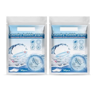 Clearance! beishanbush Cleaning Supplies 2 Pcs Laundry Bubble Paper Cleaning and Stain Removing Concentrated Laundry Tablets Long Lasting One Size White