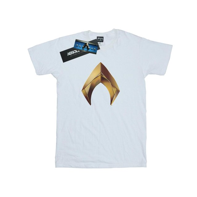 DC Comics T-Shirt Boyfriend en Coton avec Emblème Aquaman pour Femmes