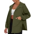 thumbnail image 3 of Sentmoon Womens Lightweight Jackets Plus Size Hooded Neck Long Sleeve Womens Winter Coat Zipper Solid Color Windproof Waterproof Womens Clothes Trendy Fall and Winter for Running and Hiking, 3 of 8