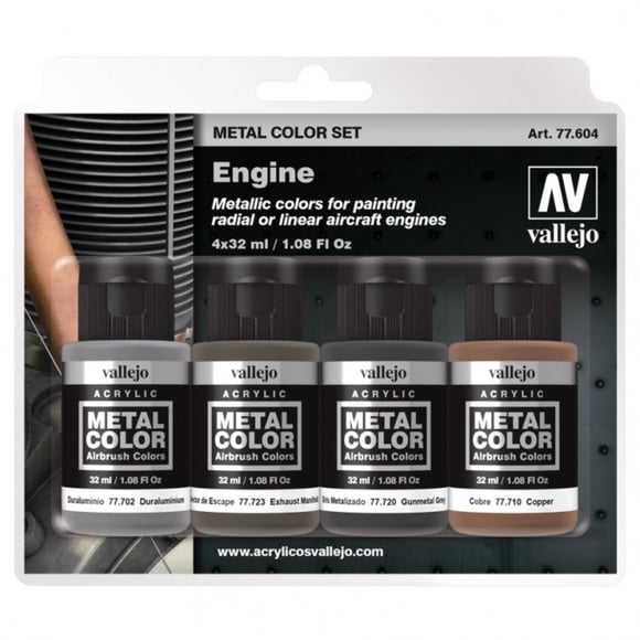 Acrylicos Vallejo VJP77604 MC : Métal : Moteur 4 Pk (32 ml)