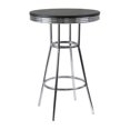thumbnail image 3 of Ensemble de 3 tables de pub et de tabourets pivotants Summit, noir et chrome, 3 of 4