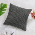 thumbnail image 3 of Unique Bargains Soft Corduroy Striped Velvet Decorative Throw Pillow Cusion Cover, 3 of 9